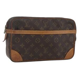LOUIS VUITTON Monogram Compiegne 28 Clutch Bag M51845 LV Auth 154778